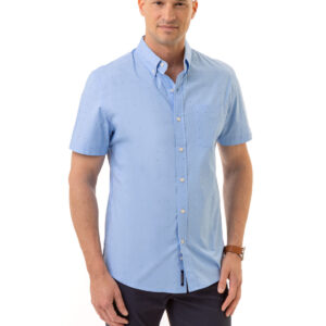 DOT PRINT POPLIN SHORT SLEEVE SHIRT