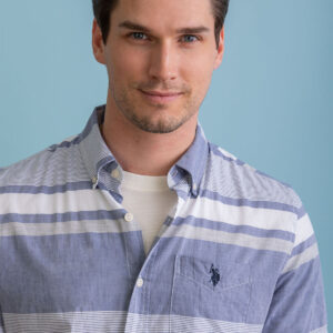 HEATHER MADRAS SHORT SLEEVE WOVEN SHIRT